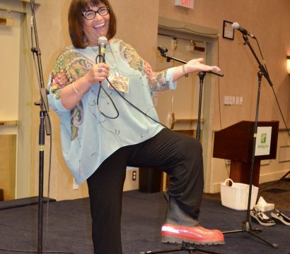 Wanda in rubber boots St John's 2018